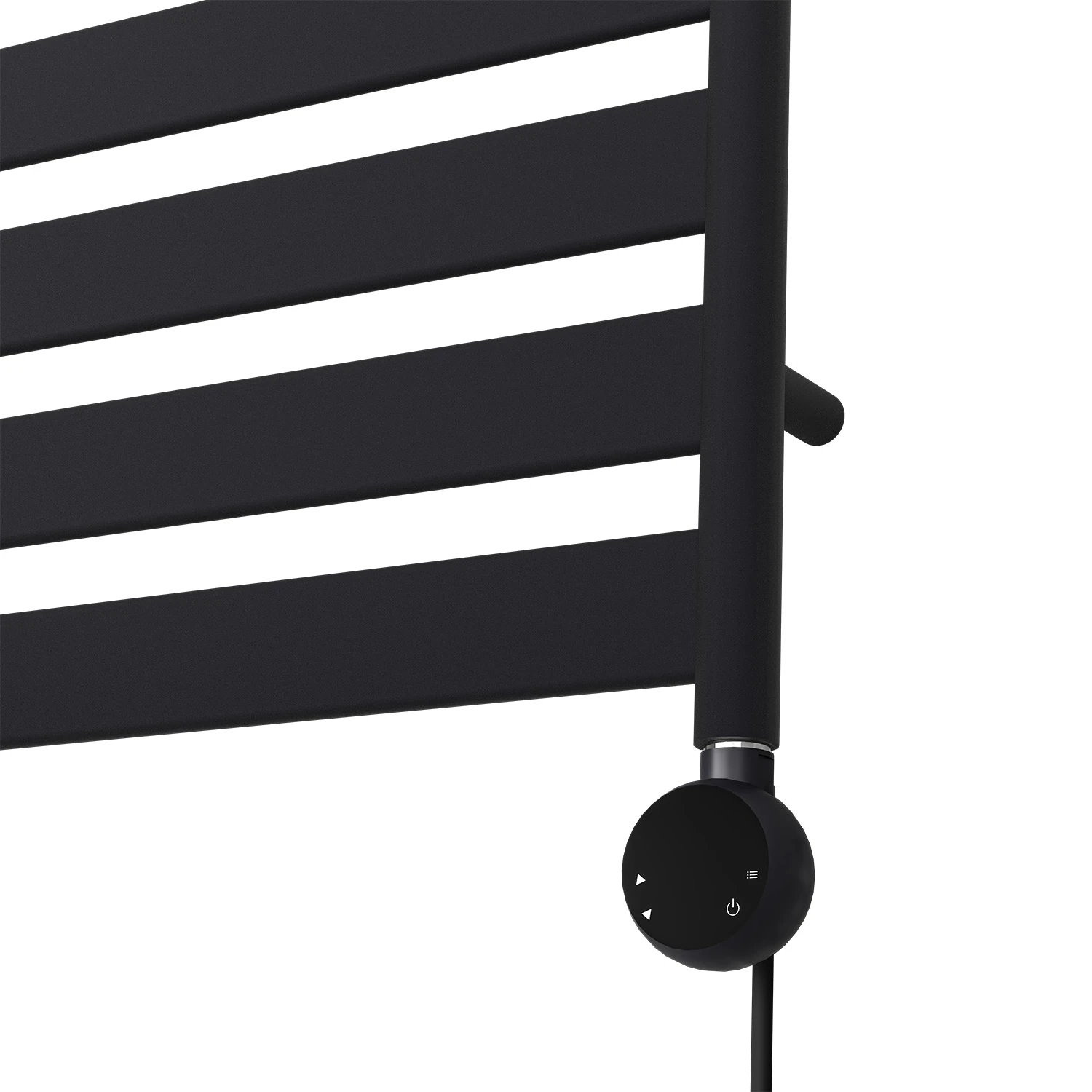 800x500mm 300W Elektrikli Karbon Çelik Havlupan Silk Patern Black Lara