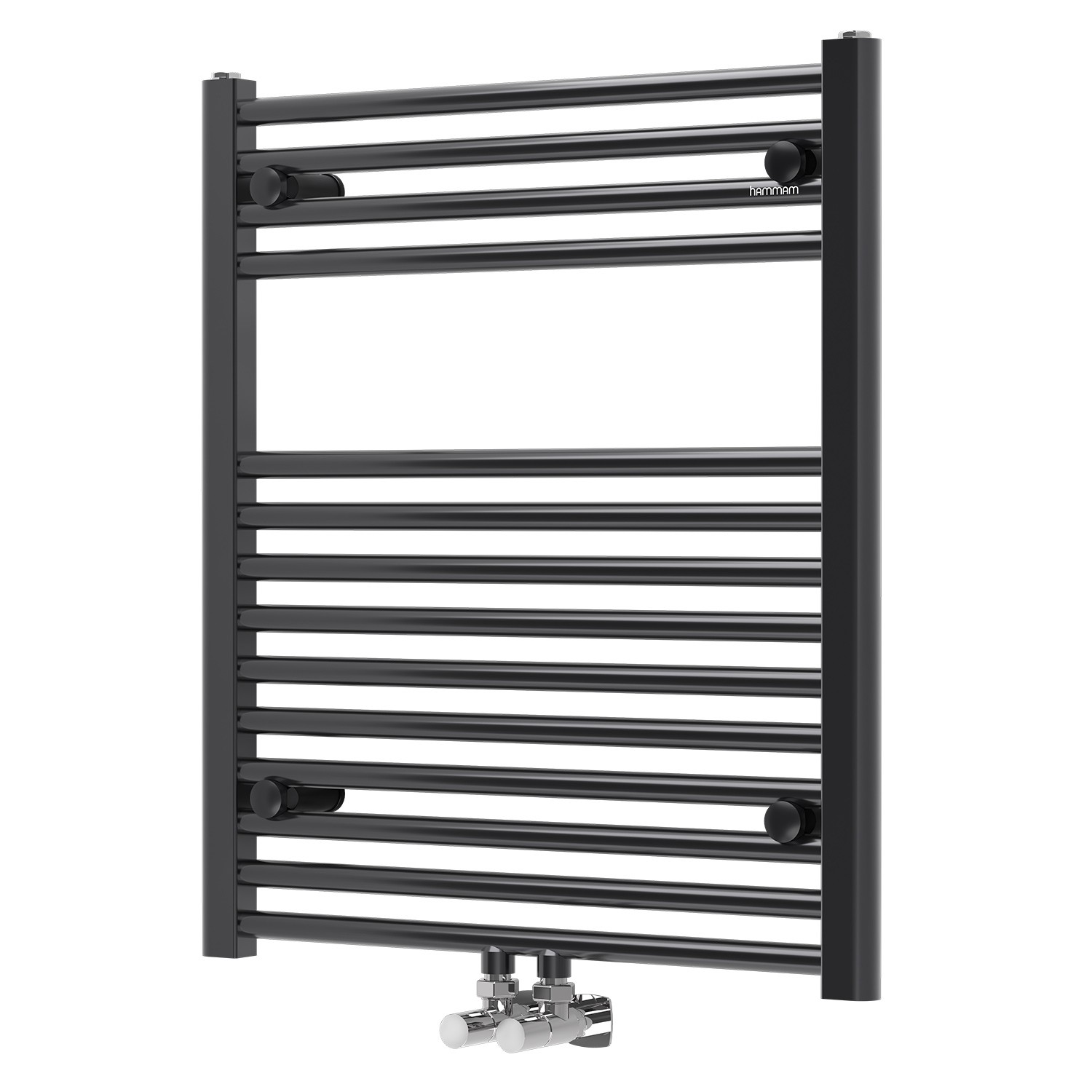 688x600 mm Alya Black Towel Warmer Center Connection