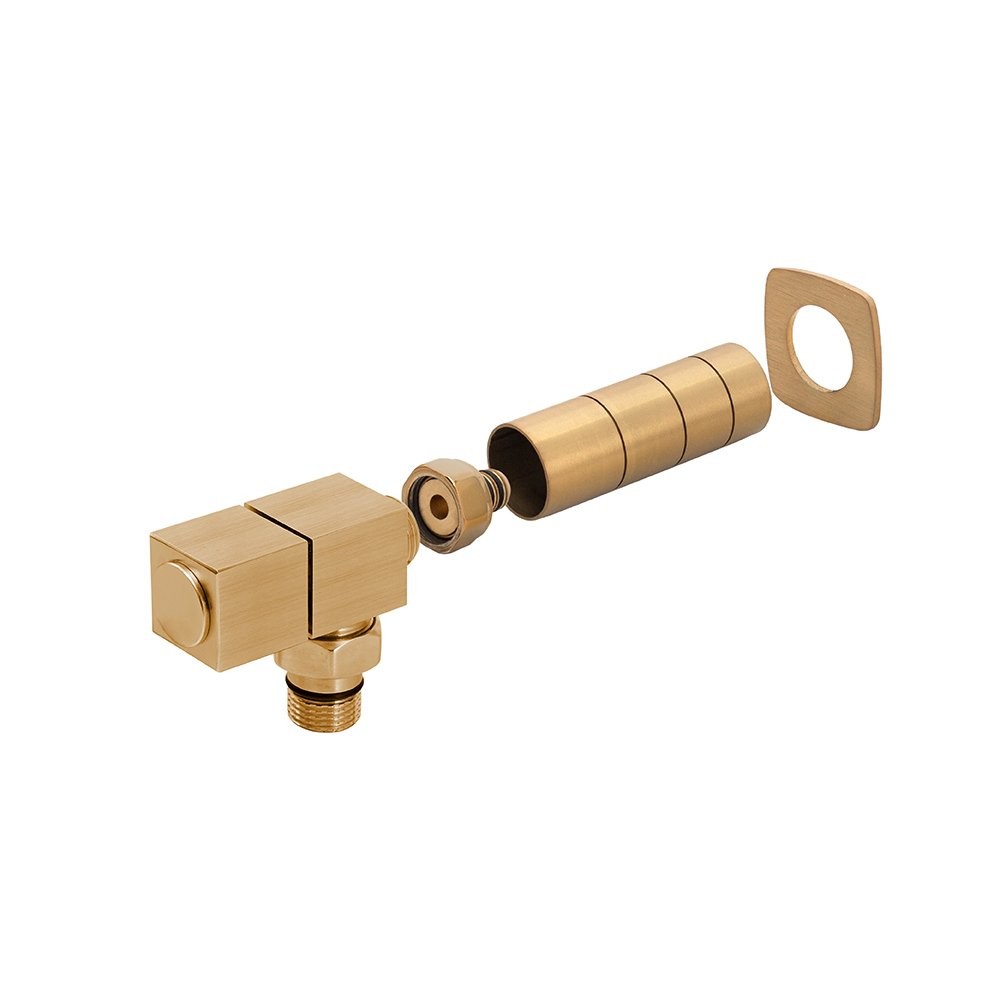 Azur Corner brushed Brass Valve Package