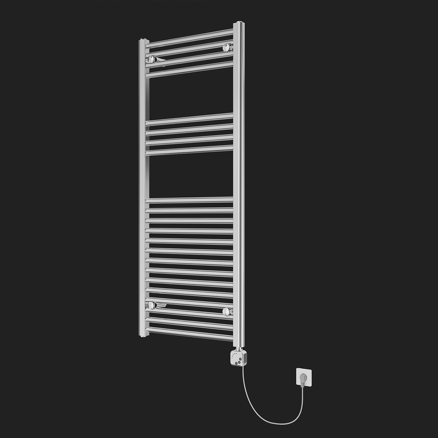 1200x500mm 500W Elektrikli On-Off Butonlu Karbon Çelik Havlupan Alya Krom