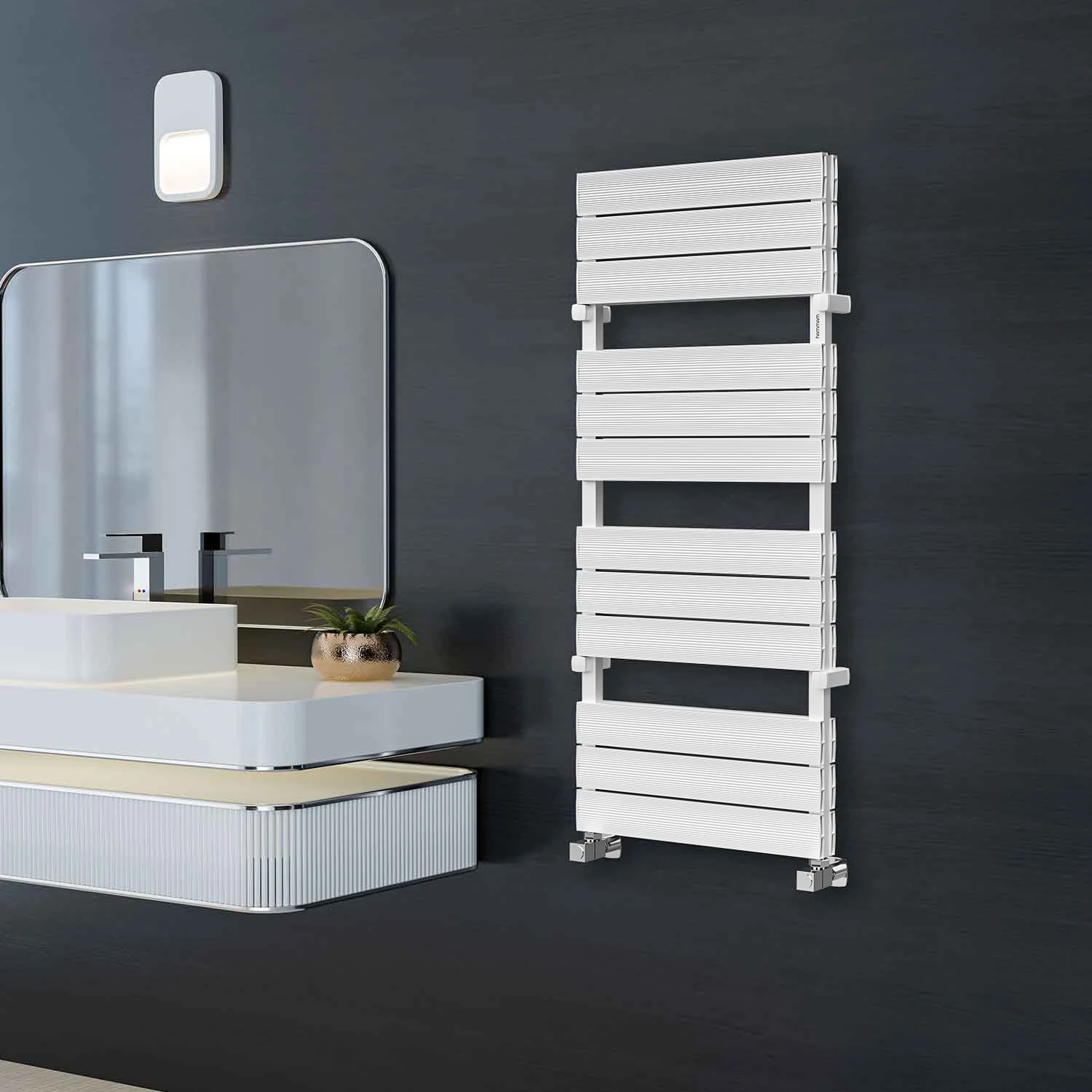 Bell Anthracite Aluminum Towel Warmer