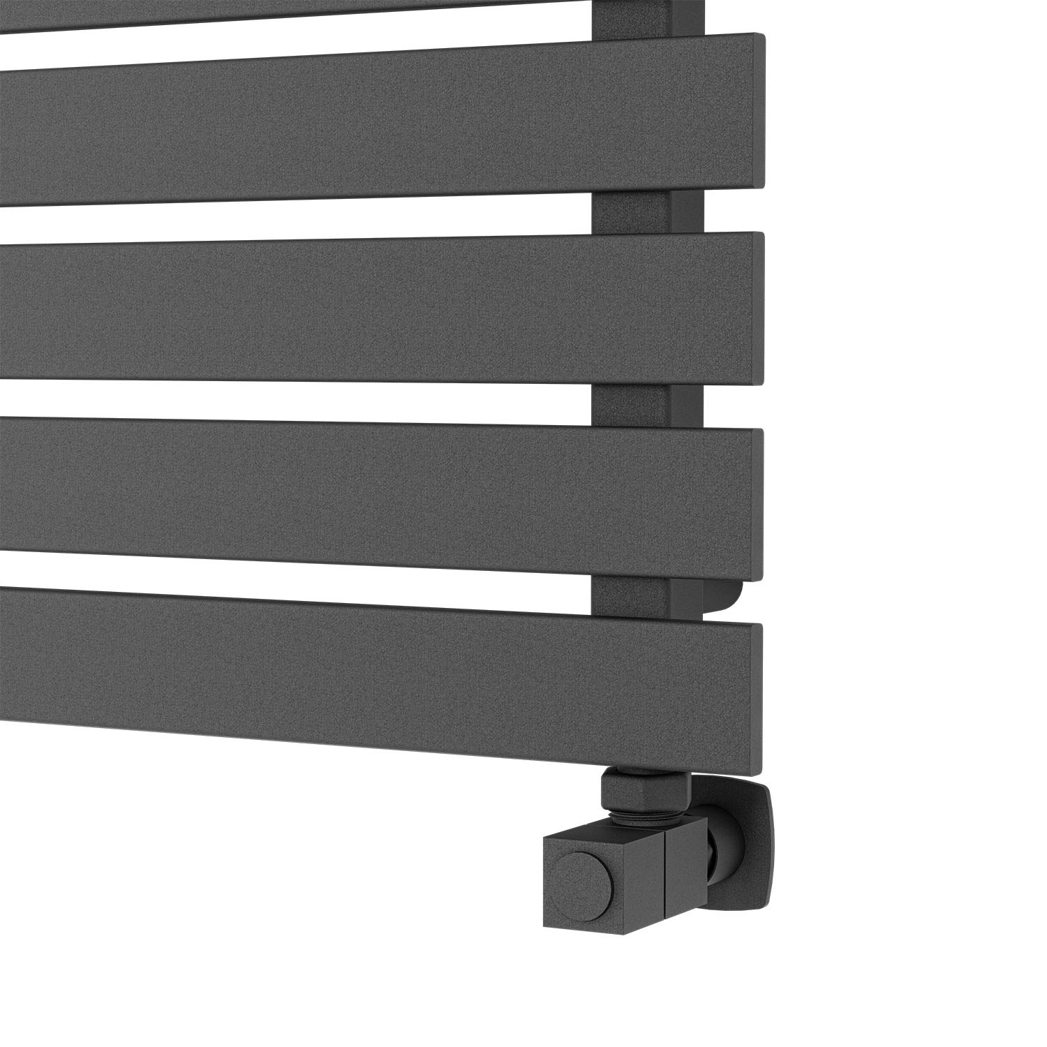 750x500 mm Troya Night Black Towel Warmer