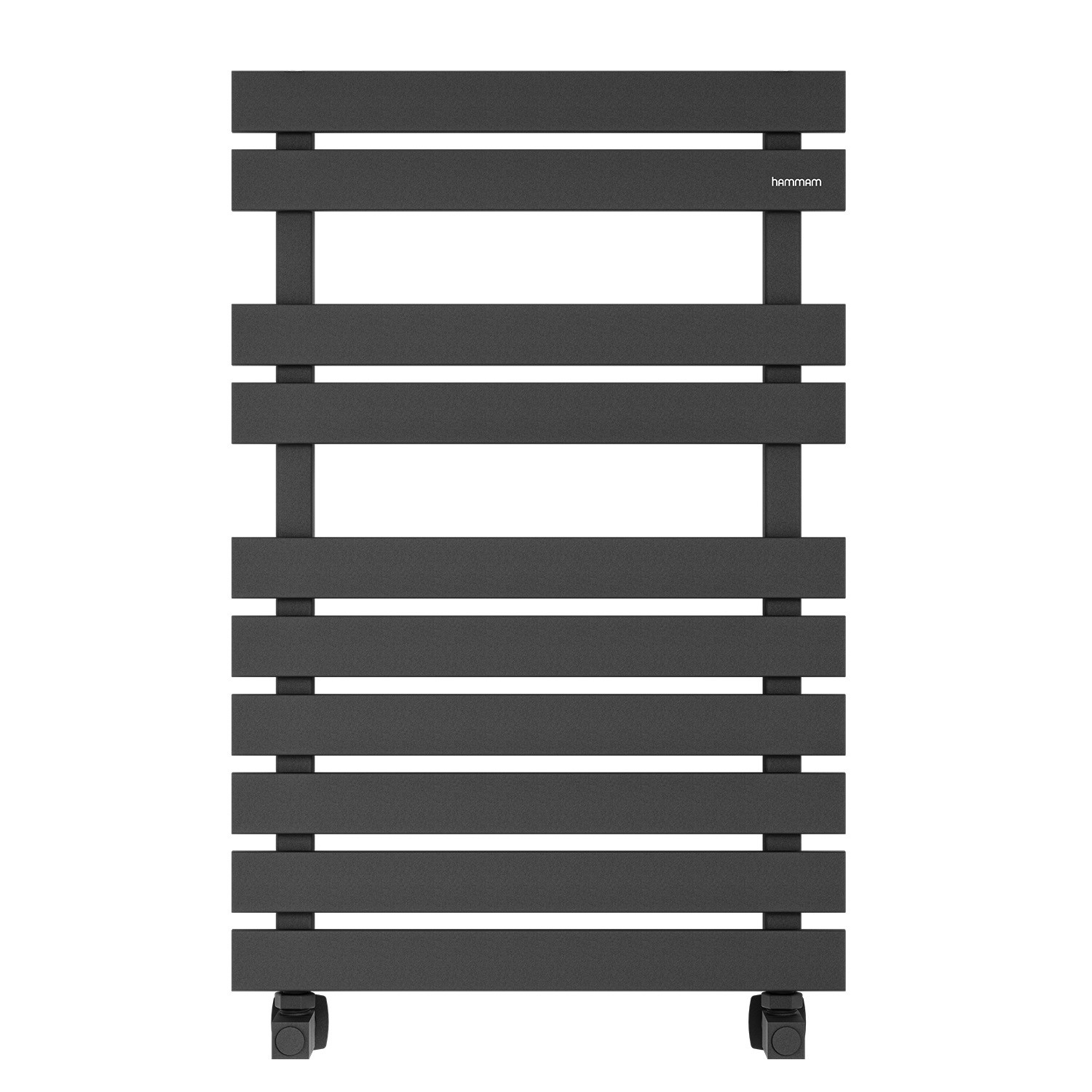 750x500 mm Troya Night Black Towel Warmer