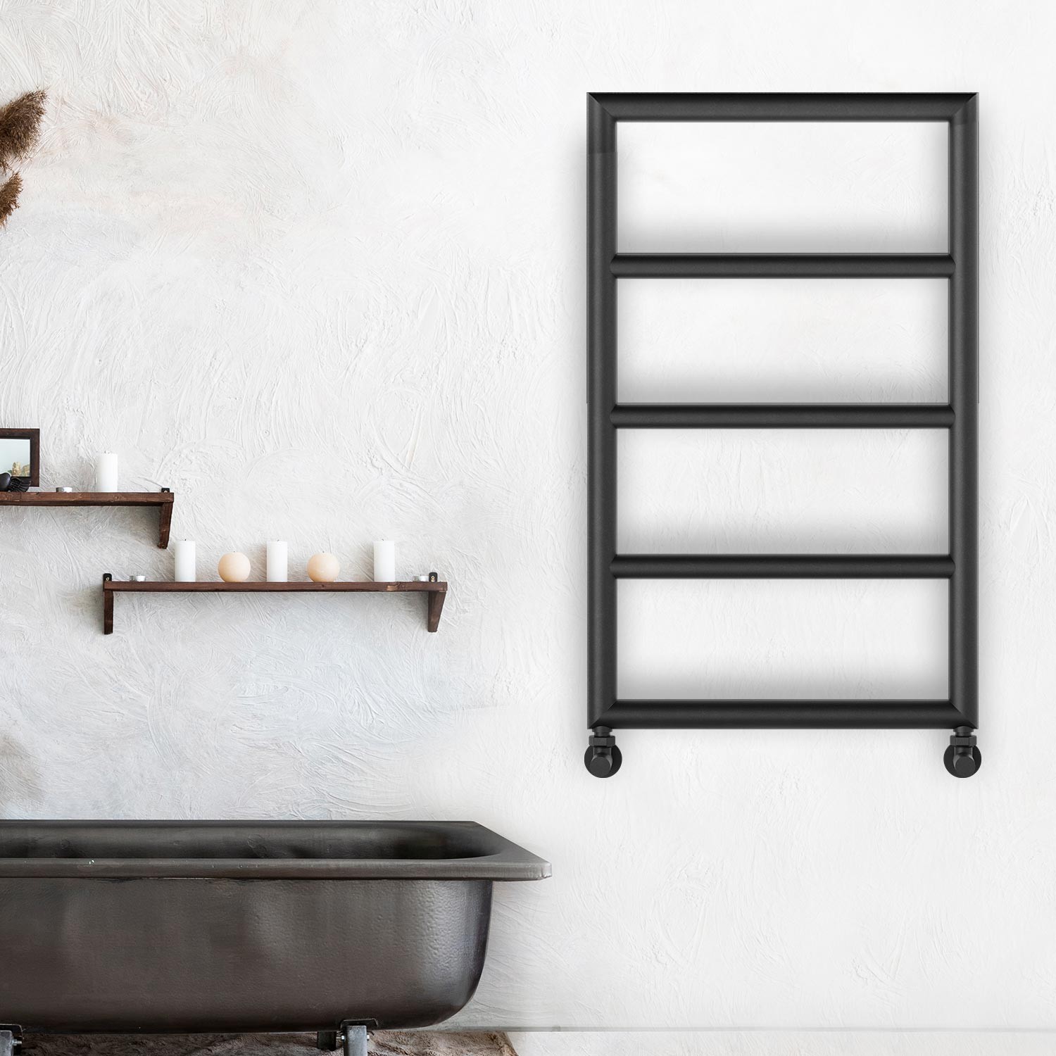 800X500mm Paslanmaz Çelik Havlupan Ngiht Black Trendy