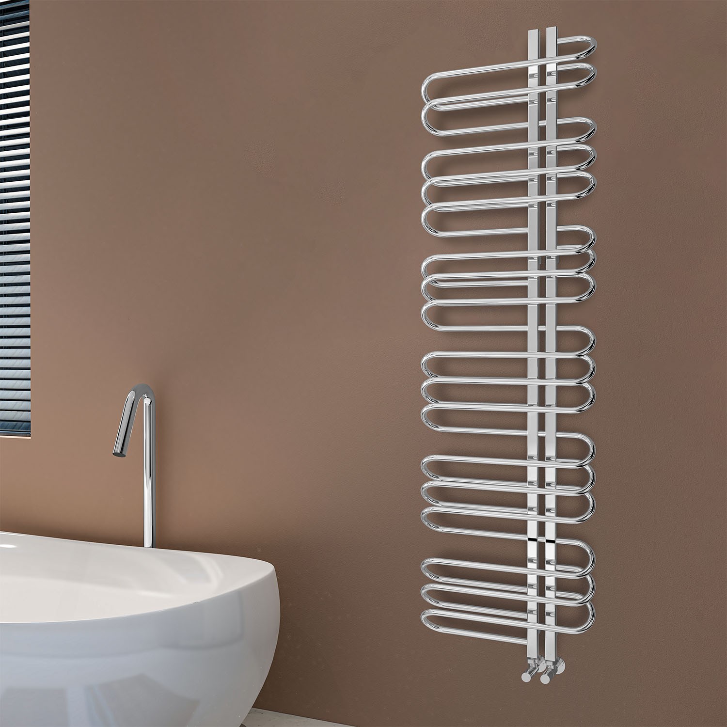 1800x500 mm Bloom Right Polished Towel warmer