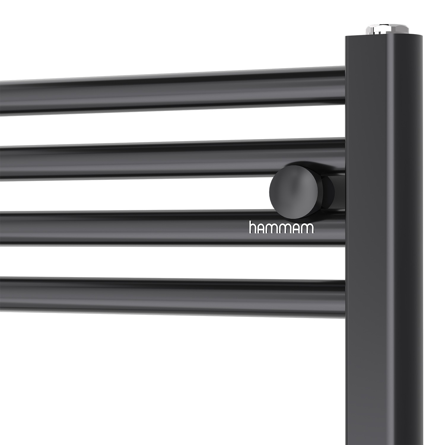 688x600 mm Alya Black Towel Warmer Center Connection