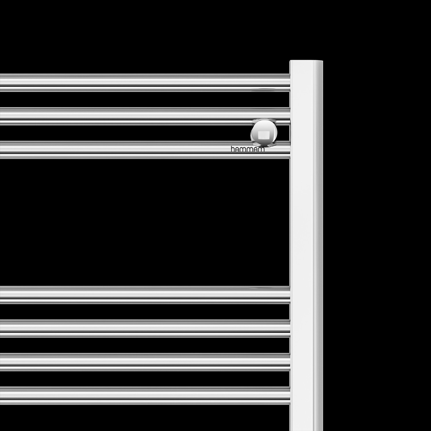 1118x500mm 500W Elektrikli Karbon Çelik Havlupan Alya Parlak Krom