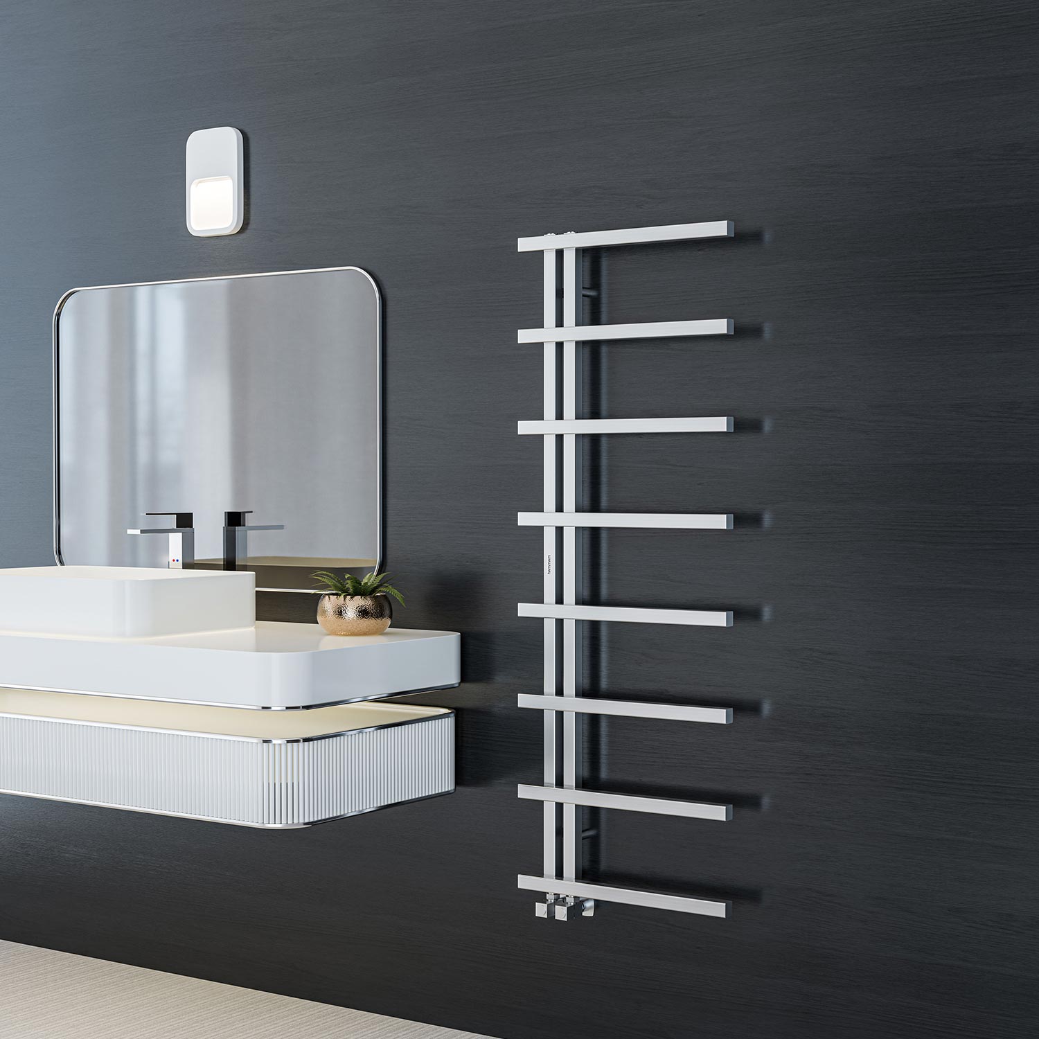 Sierra Polished Matt Inox Towel Warmer