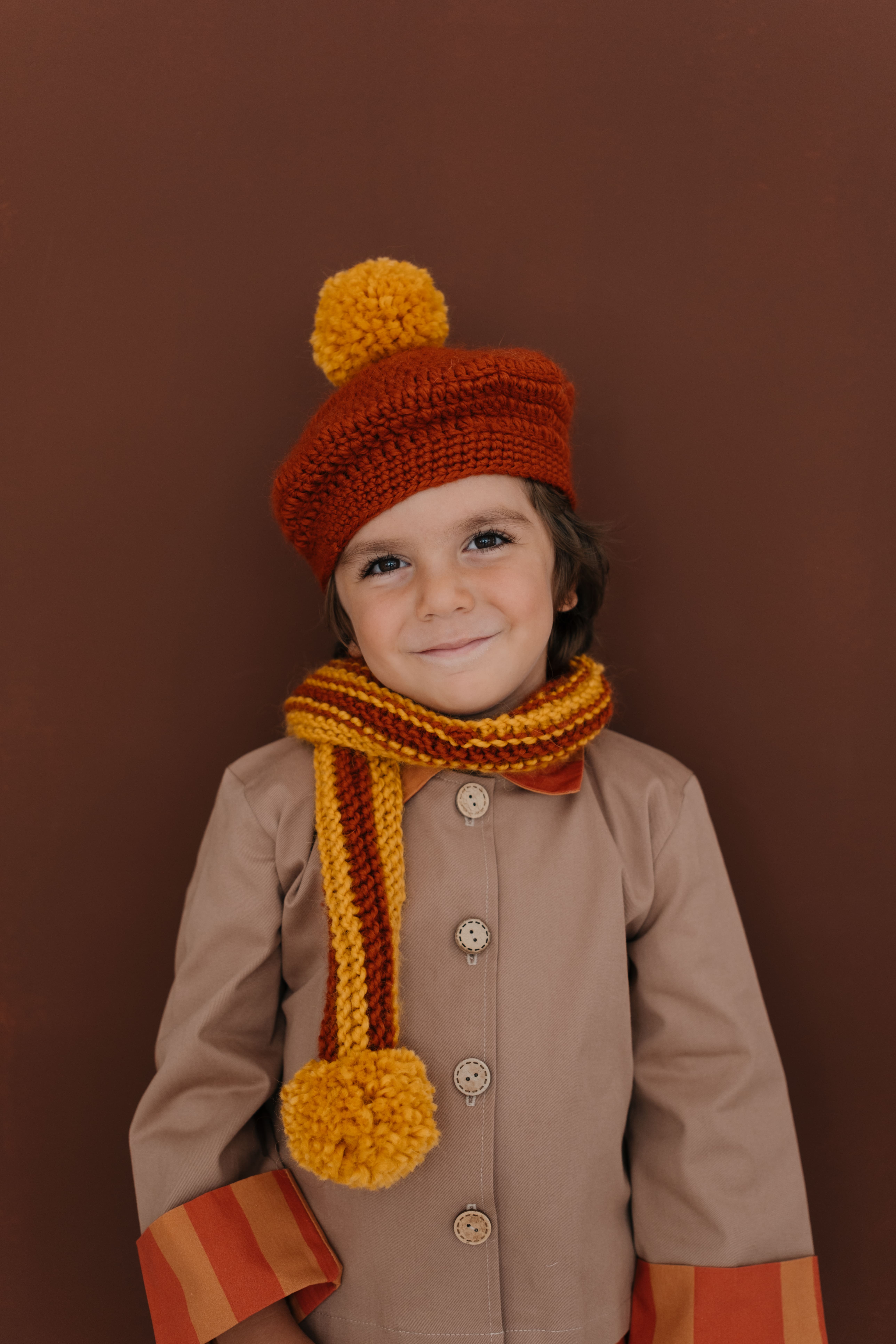 Buttons Knitted Scarf