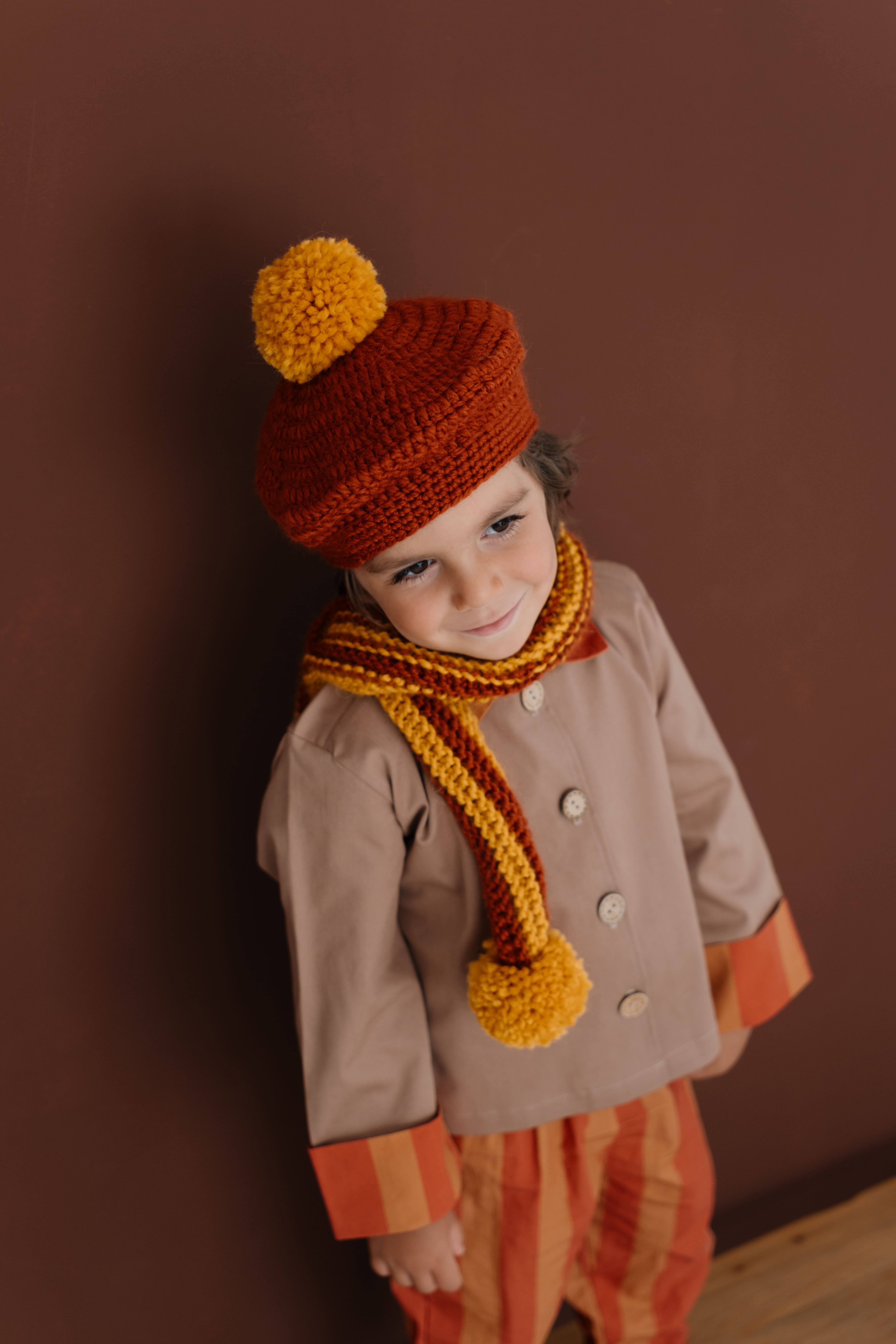 Buttons Knitted Scarf