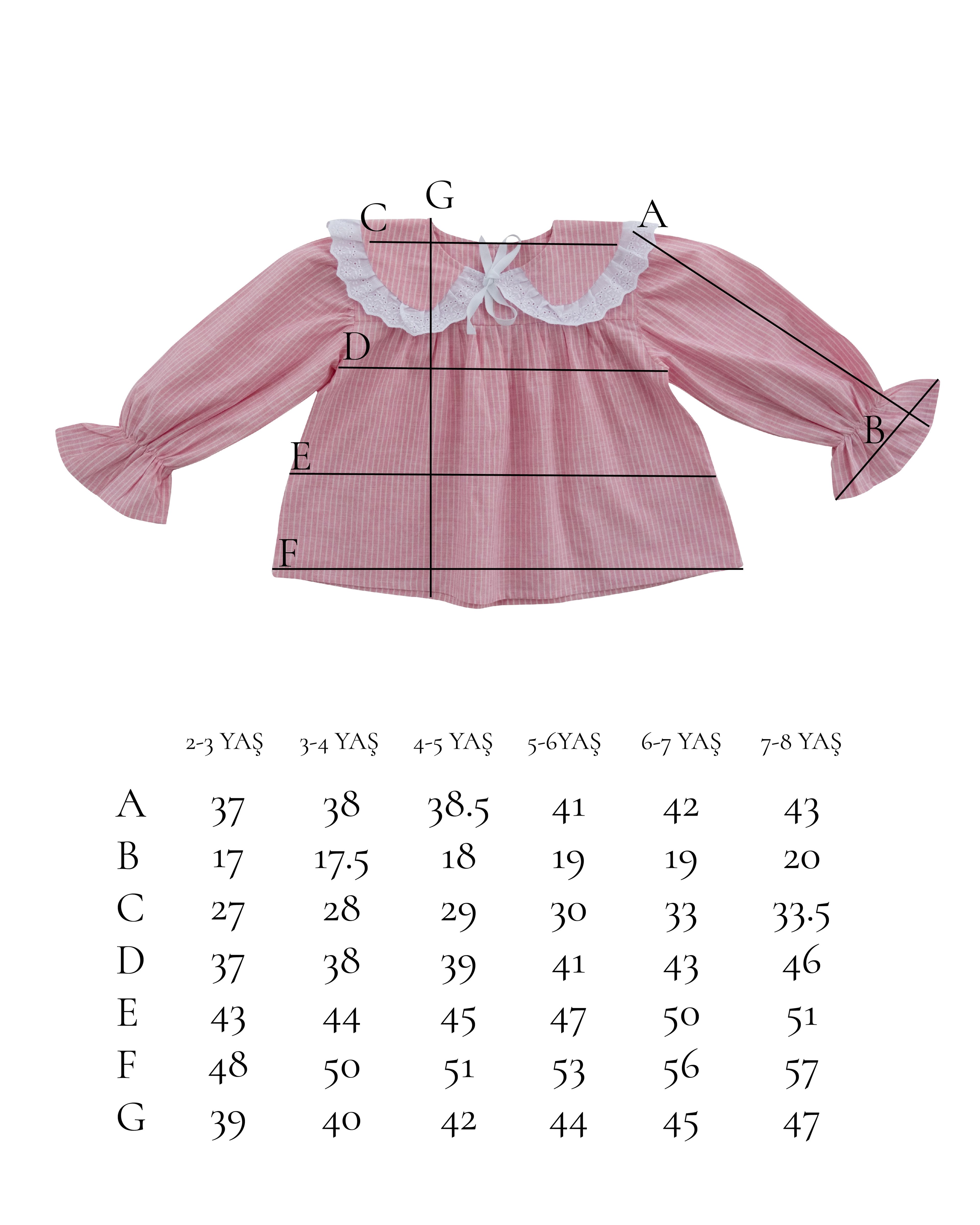  Ruffles Pijama Üstü