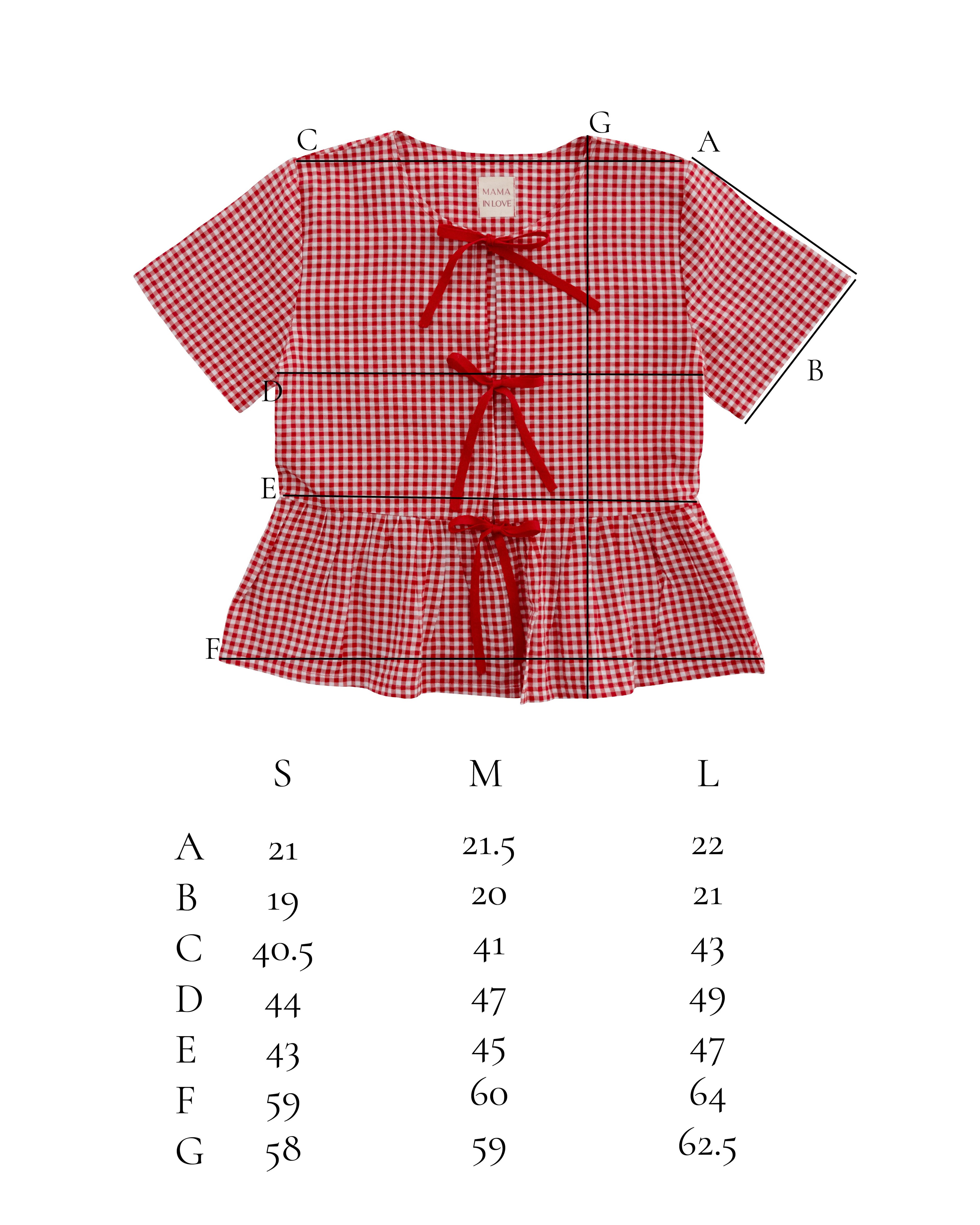 Bows in Red Pijama Üstü for Mama