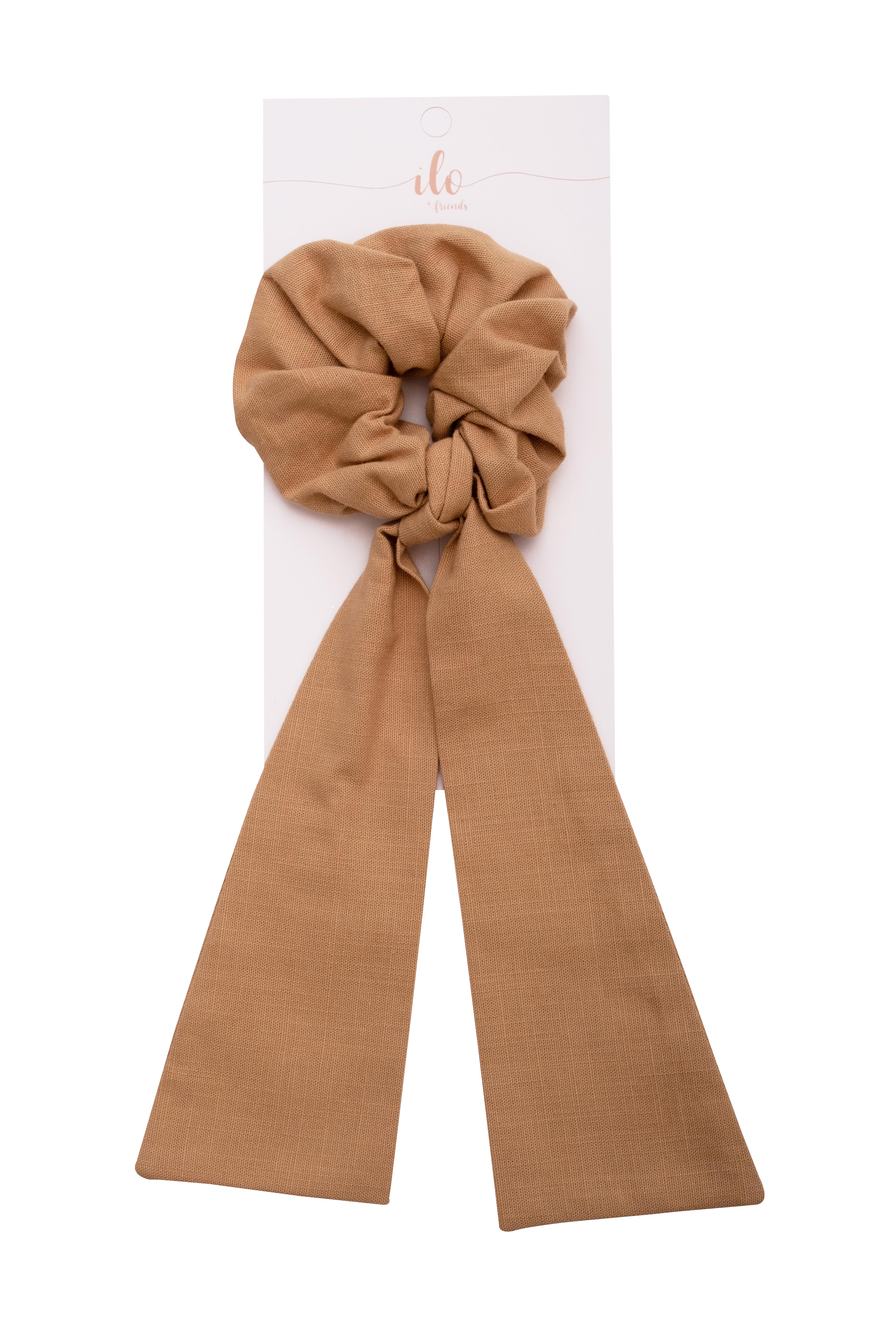 Bow in Beige Lastikli Toka