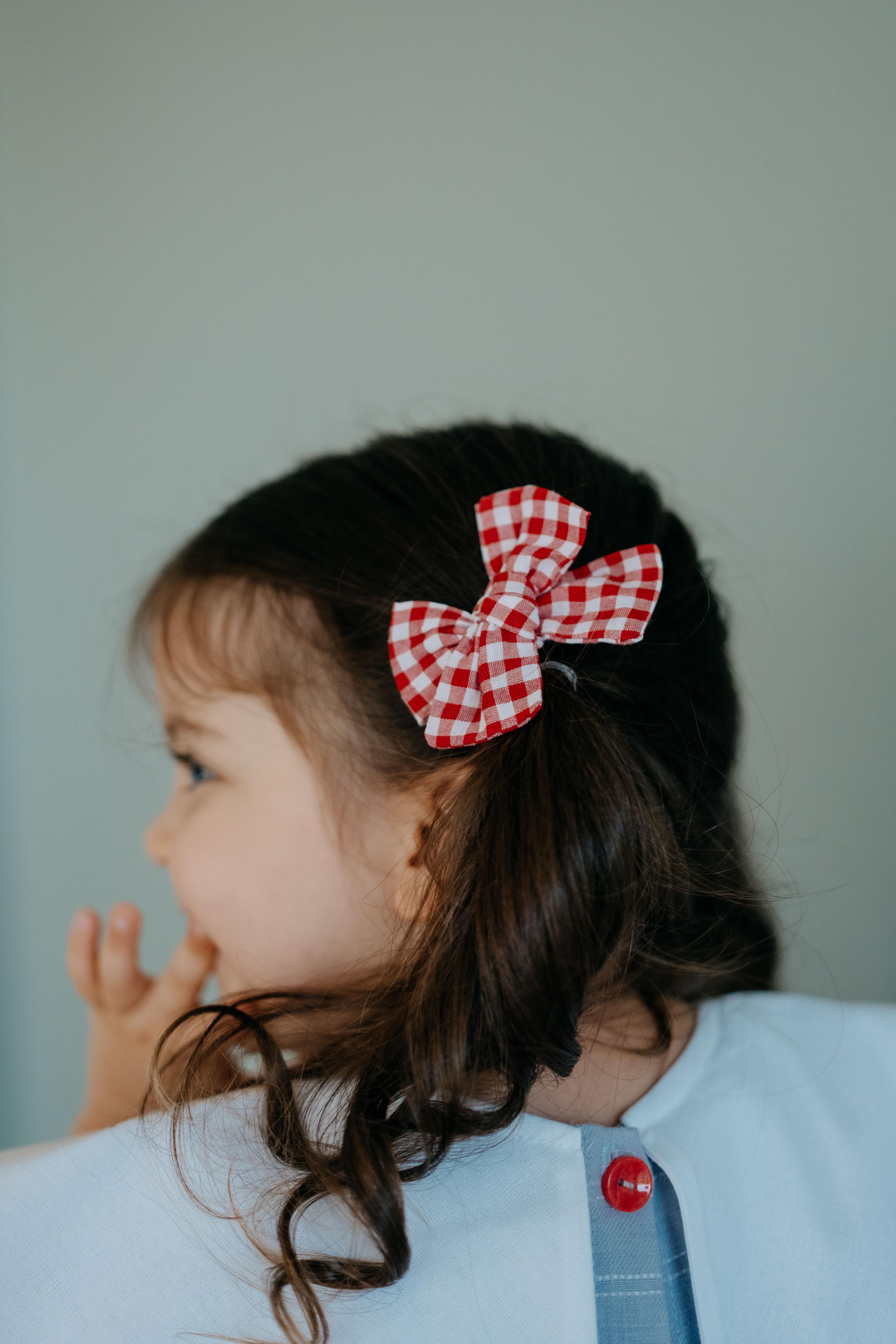 Bow Check Hairclips