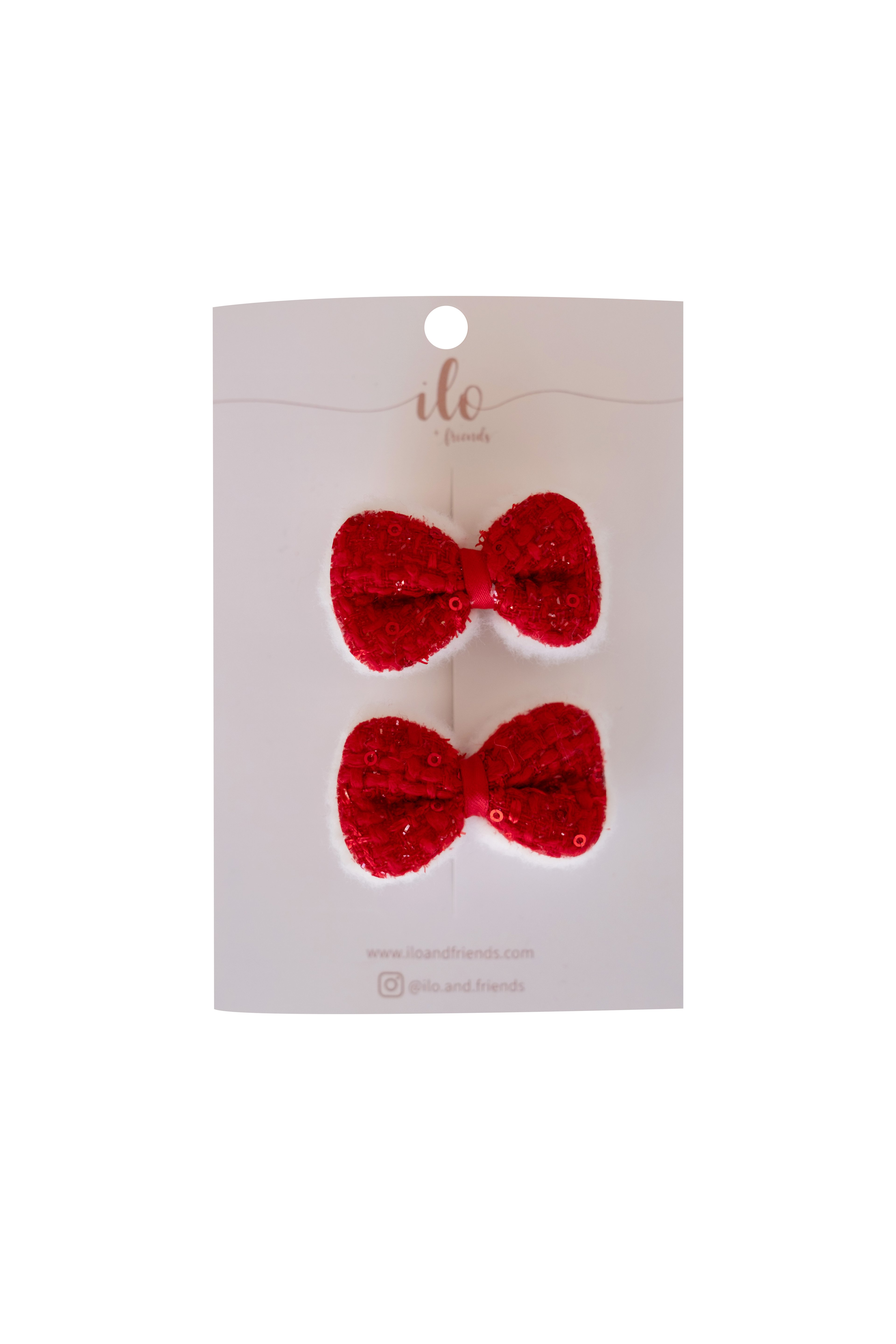 Santa Bow Hairclips Set