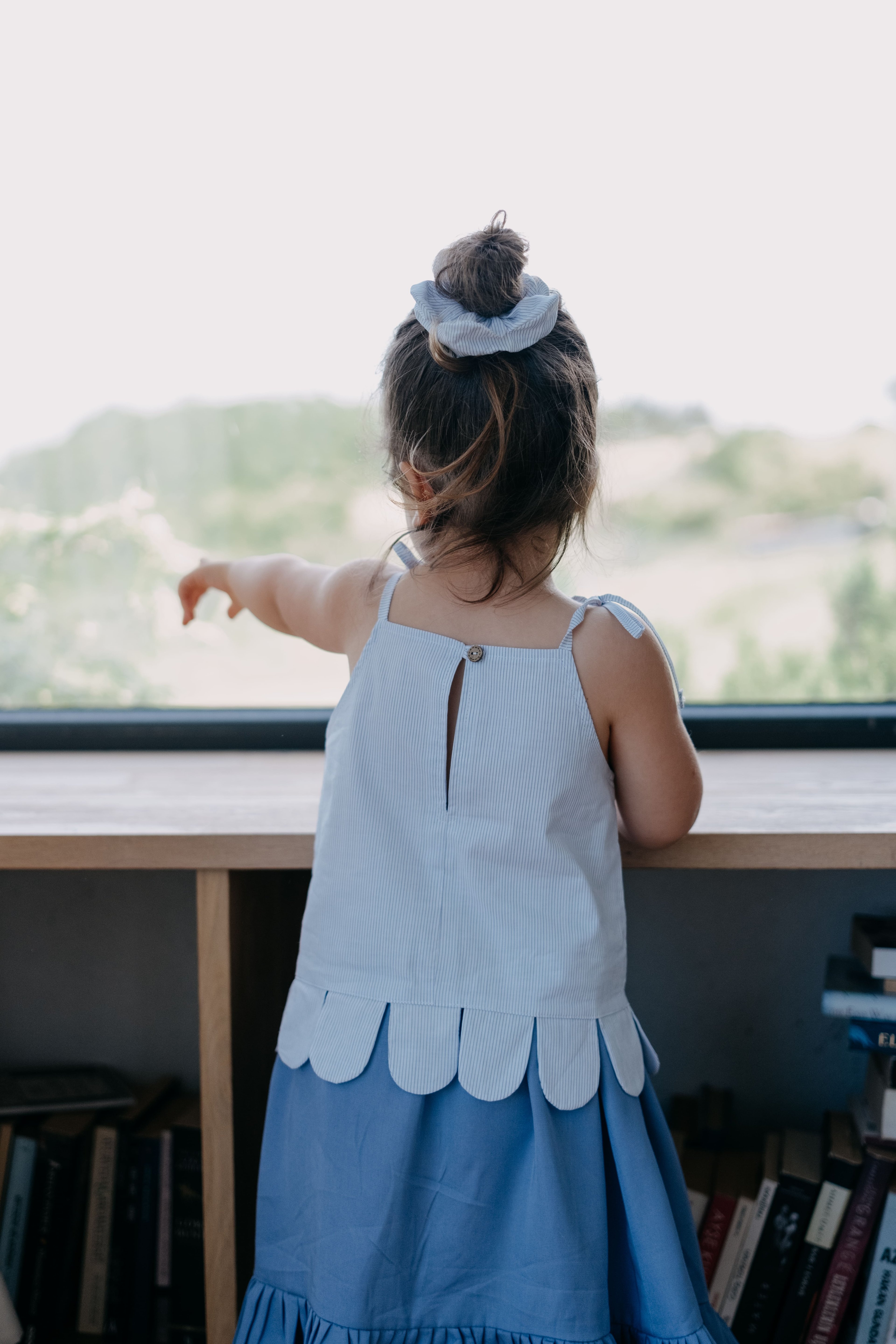 Poppy Blue Scrunchie