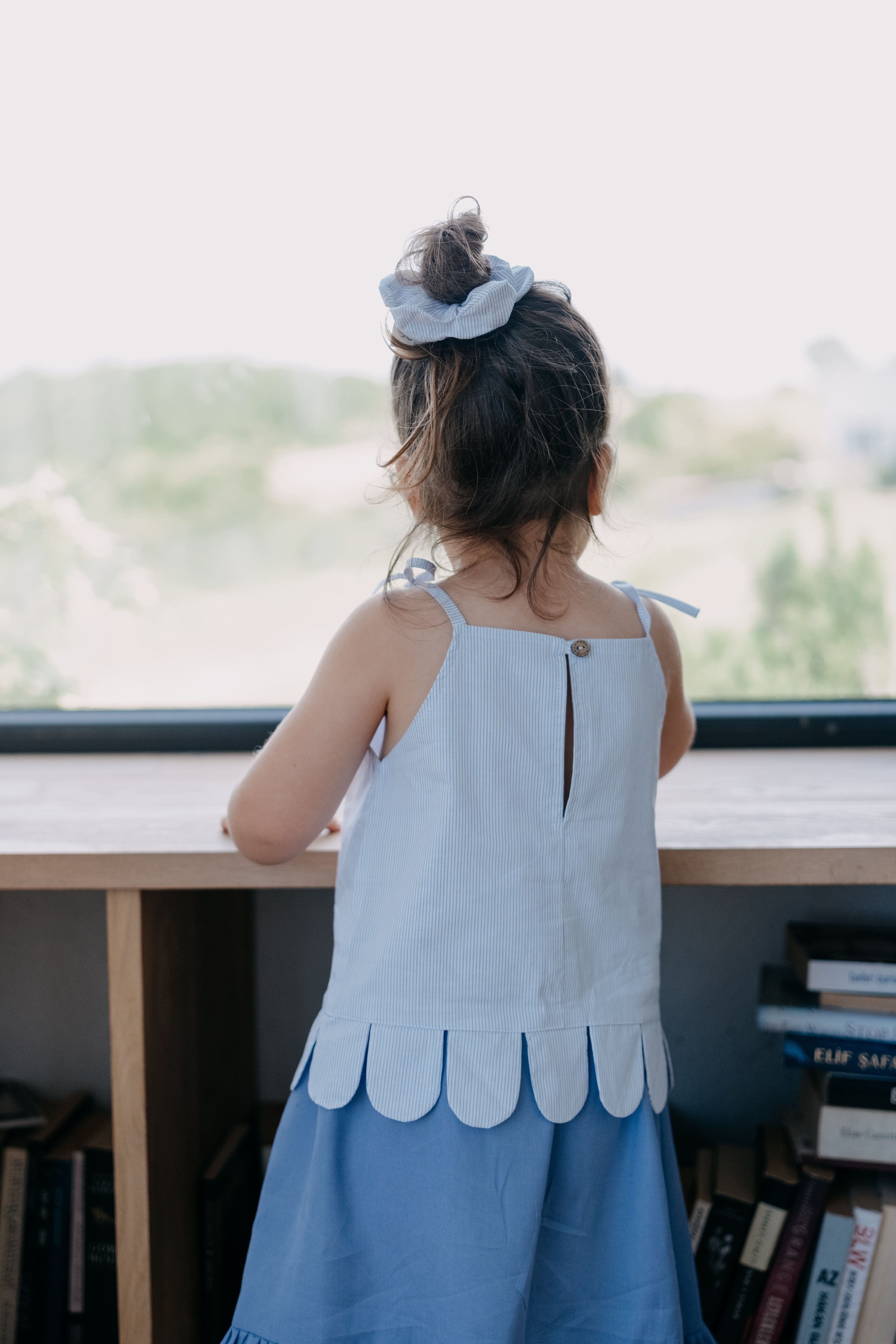 Poppy Blue Scrunchie