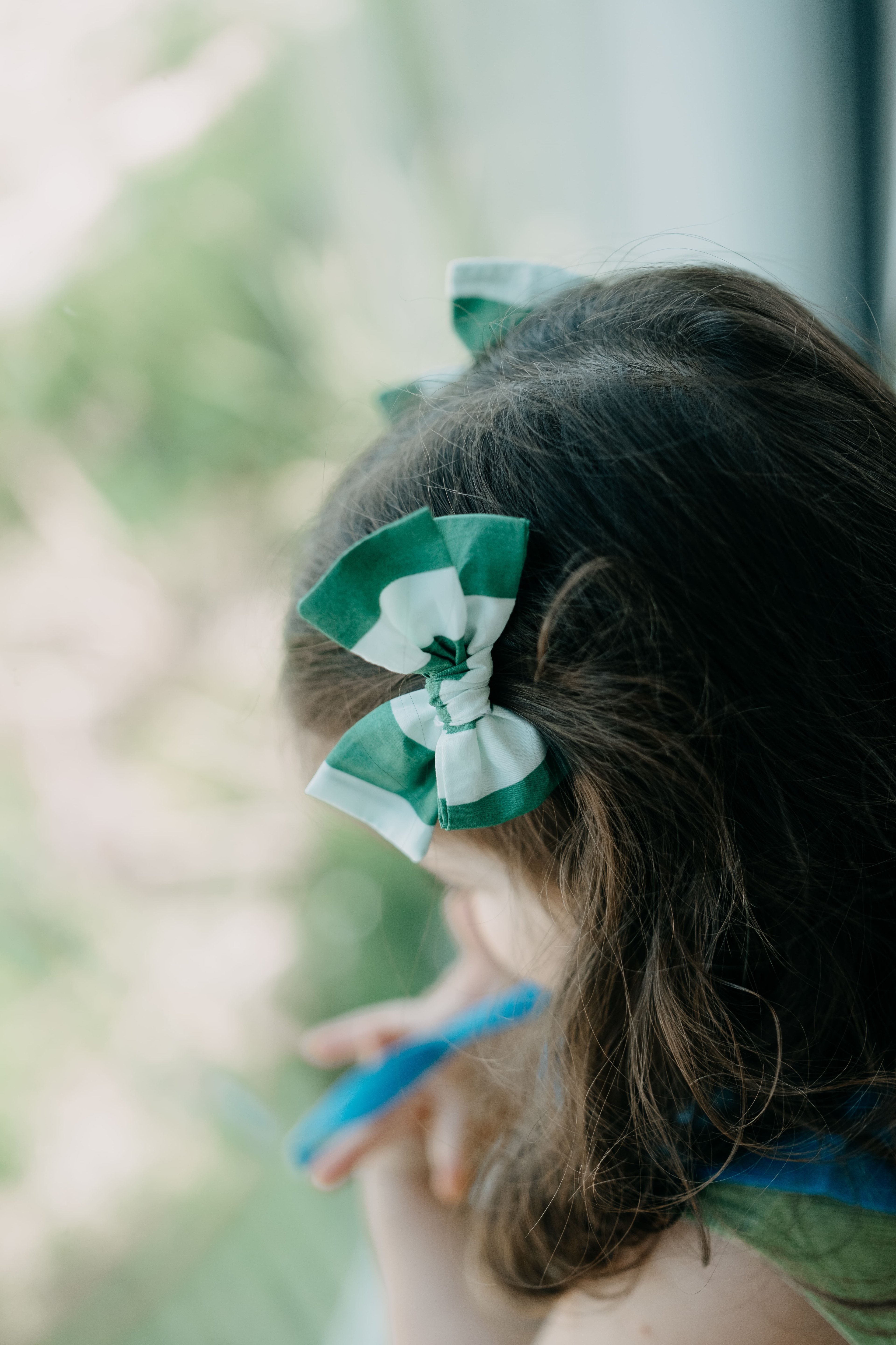 Bow Green Hairclips