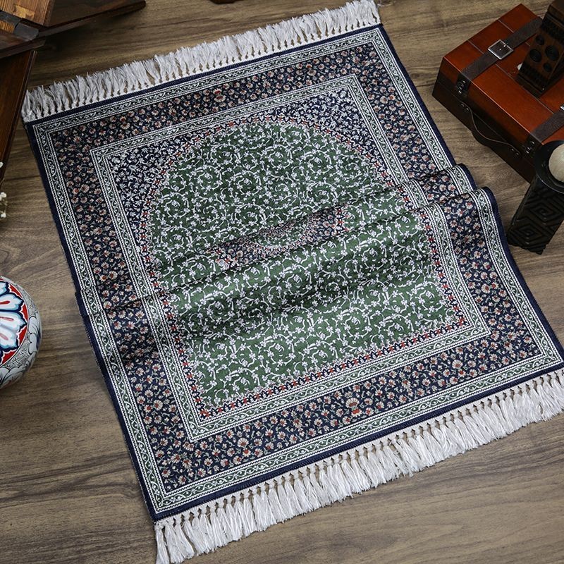 Lüks İpek Ahu Seccade Yeşil 70x117 cm - 550 gr