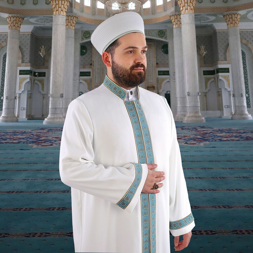 Yazlık Feyruz İmam Cübbesi Beyaz