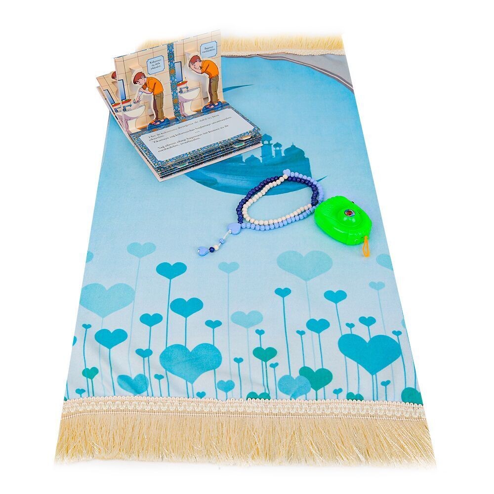 Erkek Çocuk Abdest Ve Namaz İbadet Seti 30x16cm 110gr