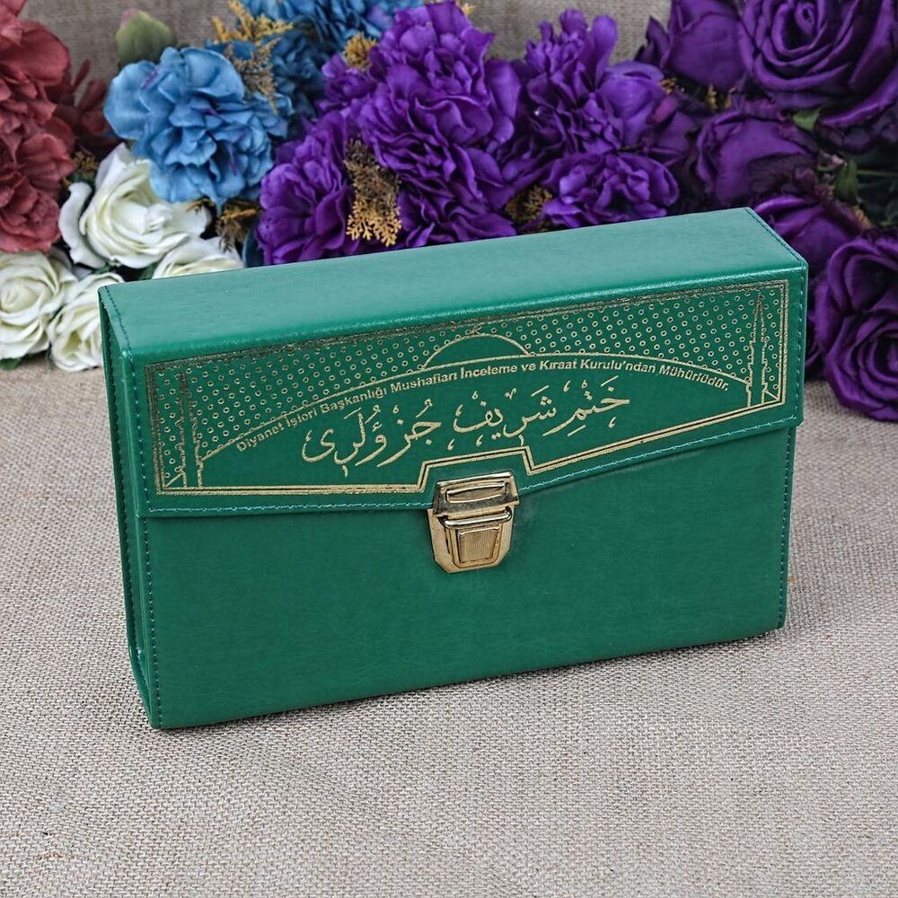 30 Cüz Kur'an-ı Kerim Orta Boy - Özel Çantalı - Yeşil Mühürlü ( 17 * 24,5 cm )