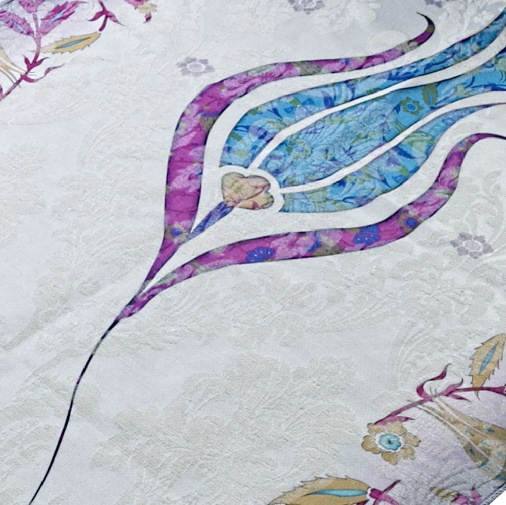 İnce Pamuk Seccade Mavi - Lale 70x117 cm - 370 gr