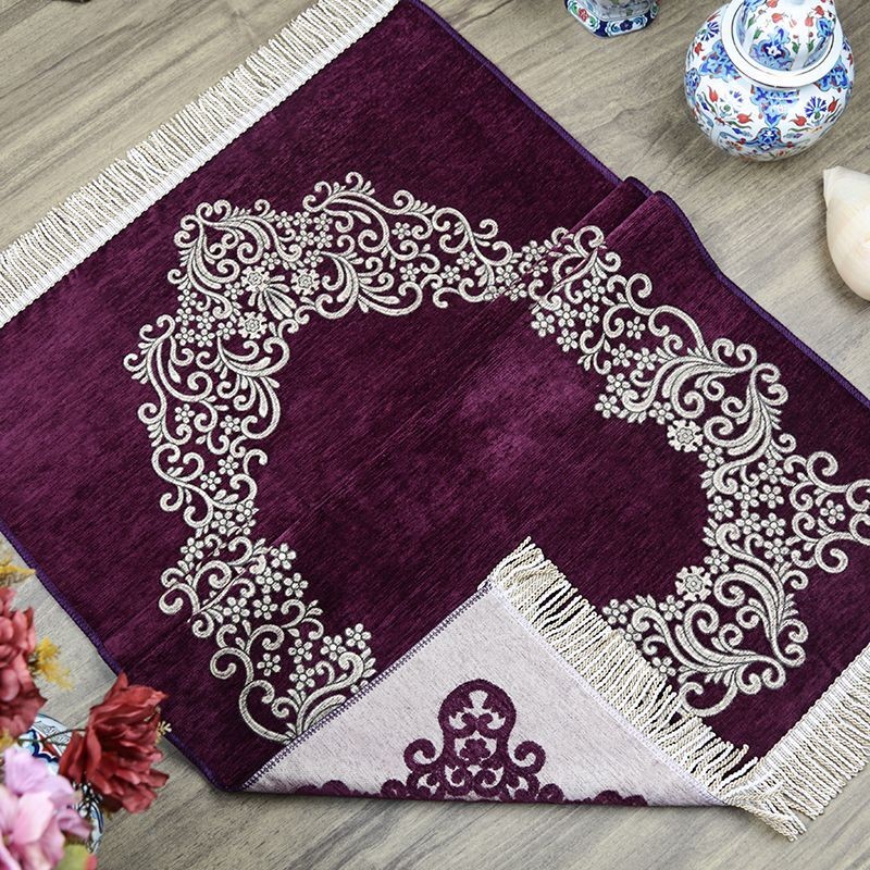 Bohçalık Saray Seccade Çantalı Özel Seri - Mor 70x120 cm - 650 gr
