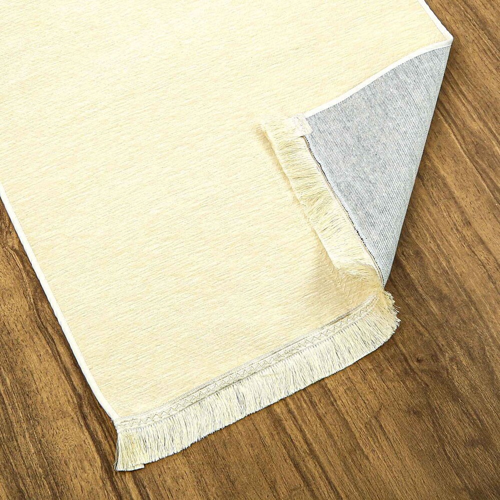 Mahya Lüks Astarlı Biyeli Şönil Seccade Krem (66X125cm) 565 gr