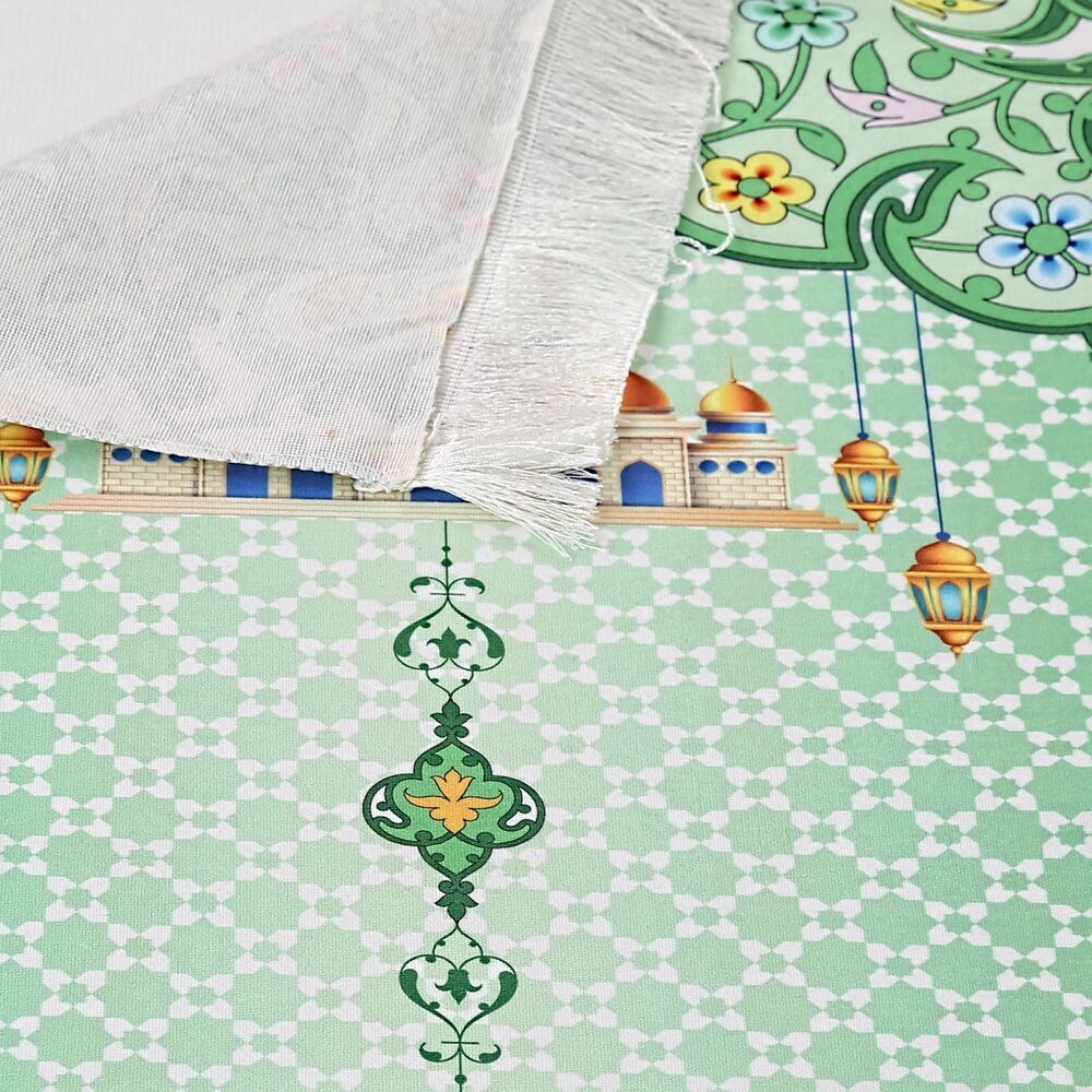 Çocuk Seccadesi Nebevi Yeşil 82×45 cm 110 gr - Tesbih Hediyeli