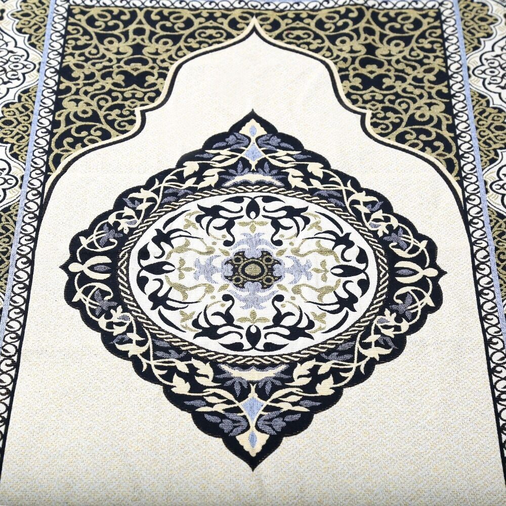 Hediyelik Tafta Seccade Siyah-Gold 68x110 cm - 200 gr