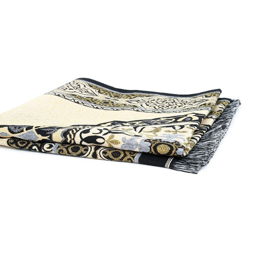 Hediyelik Tafta Seccade Siyah-Gold 68x110 cm - 200 gr