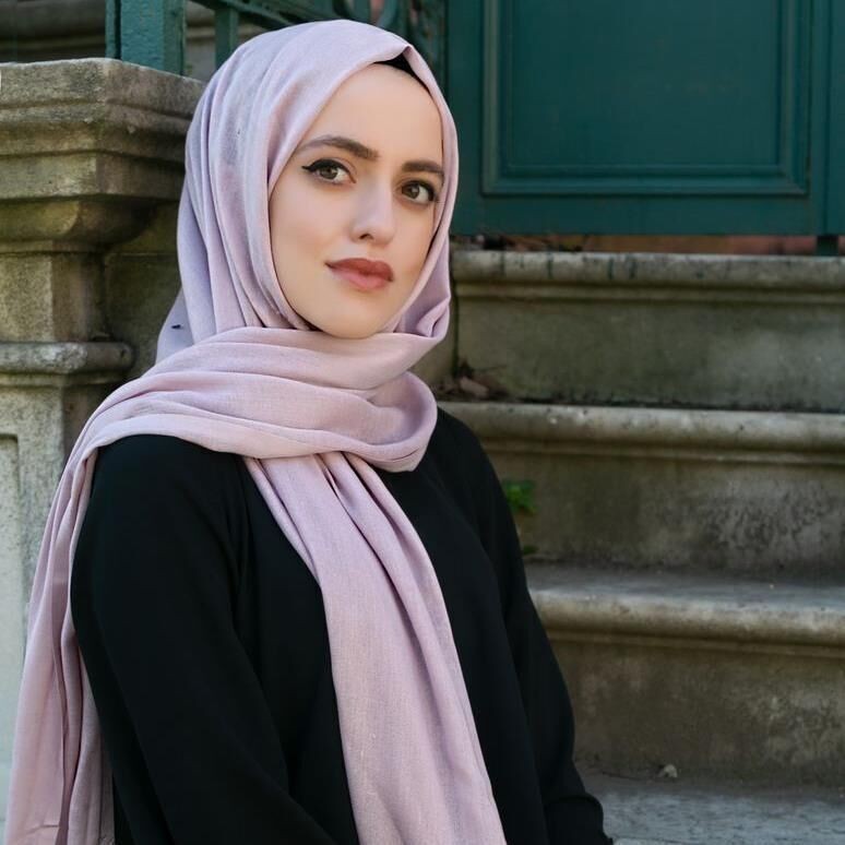 Hediyelik Şal - İnci Tesbih - Kişiye Özel Pleksi - Kurdela İle Süslenmiş - Pembe