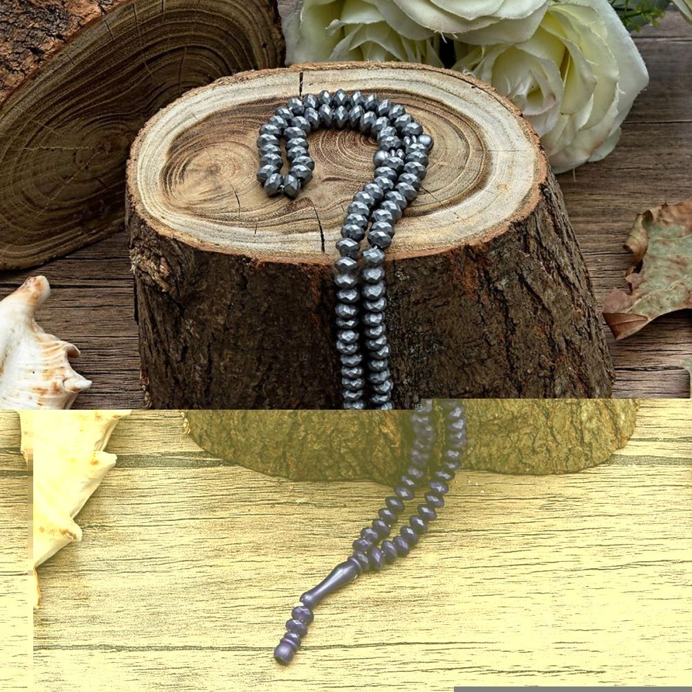 Kalpli Kutuda Kokulu Tesbih Gümüş Sedef