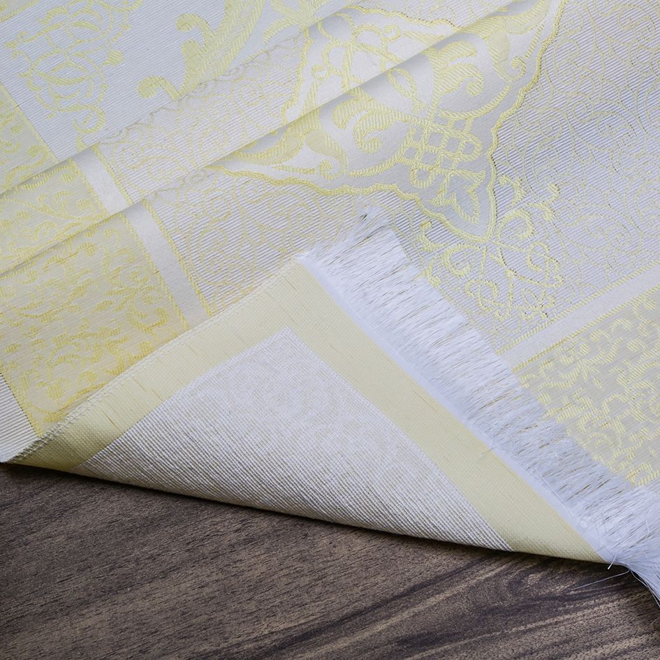 Hediyelik İpek Nur Tafta Seccade Sarı 68x110 cm - 200 gr