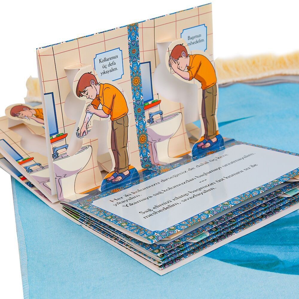 Erkek Çocuk Abdest Ve Namaz İbadet Seti 30x16cm 110gr