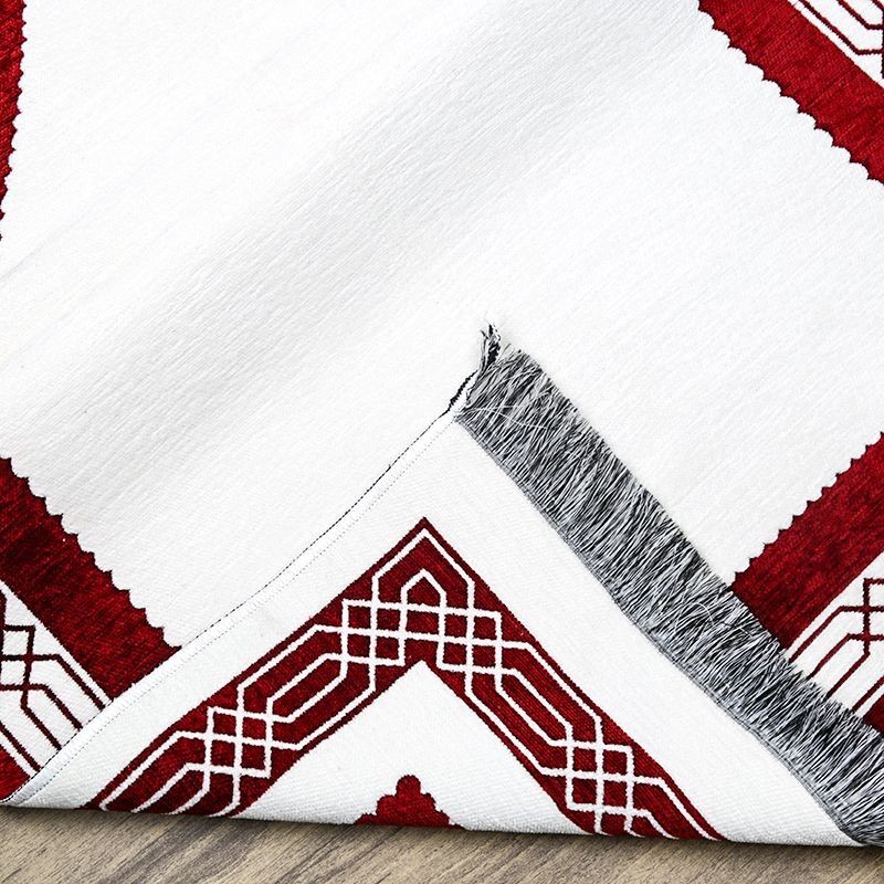 Hediyelik Çift Taraf Seccade Bordo Krem 70x130 cm - 450 gr