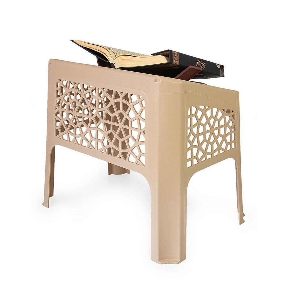 Plastik Rahle Mevlevi Model 12 Adet ( 47×31 ) Krem + 12'li Namaz Takke Hediyeli