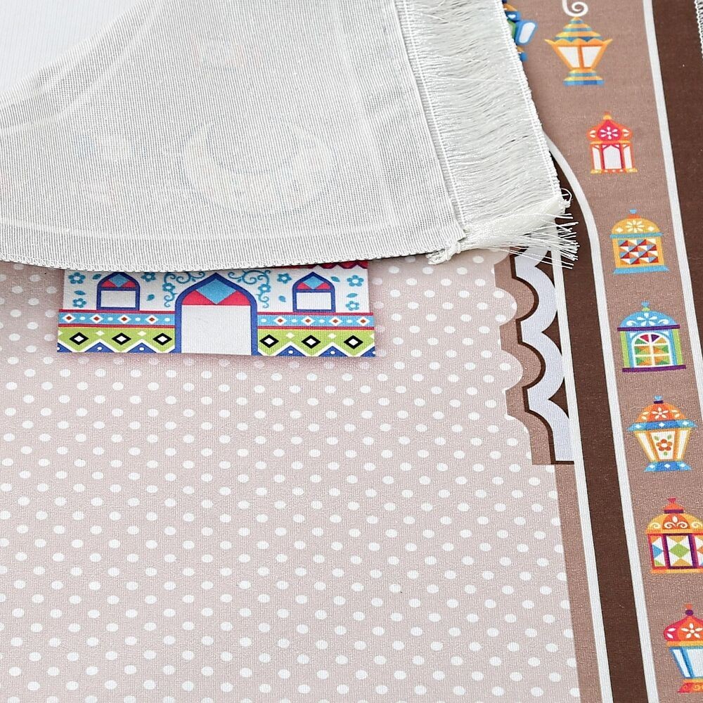 Çocuk Seccadesi Sahra Kahve 82×45 cm 110 gr - Tesbih Hediyeli