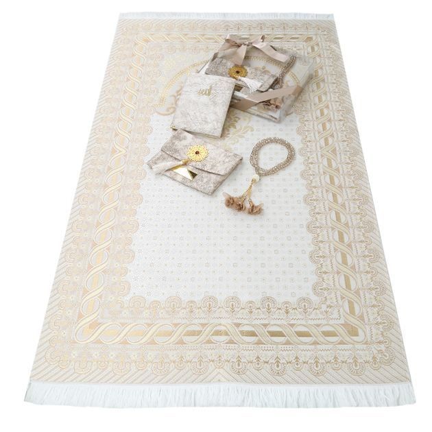 Hediyelik Seccade, Yasin Kitabı, Tesbih, Asetat Kutulu (26×23) Vizon