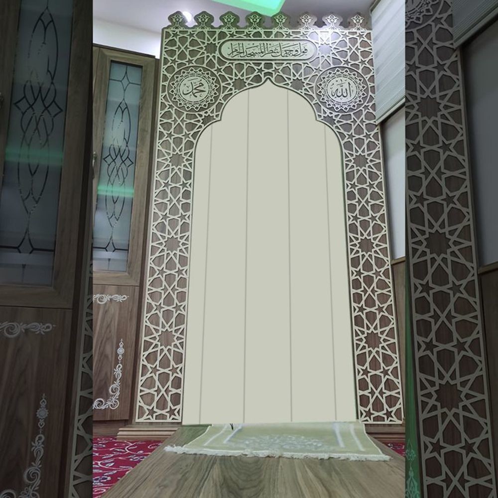 Mescit ve Evler için Portatif Mihrab Bütün Model 135*200 Cm
