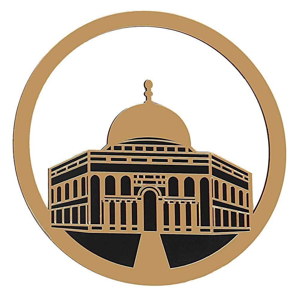 Kabe i Muazzama  Ravza ı Mudahhara ve Mescidi Aksa Üç Mescid Gold Pleksi Üçlü Takım Duvar Süsü  (30*30 cm)