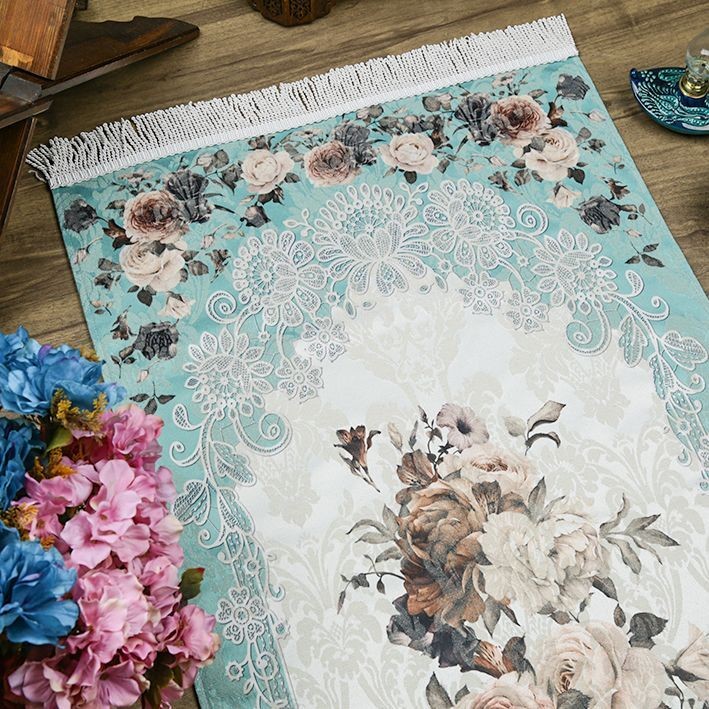 Lüks Hürrem Astarlı Seccade Yeşil 70 x 117 cm - 600 gr