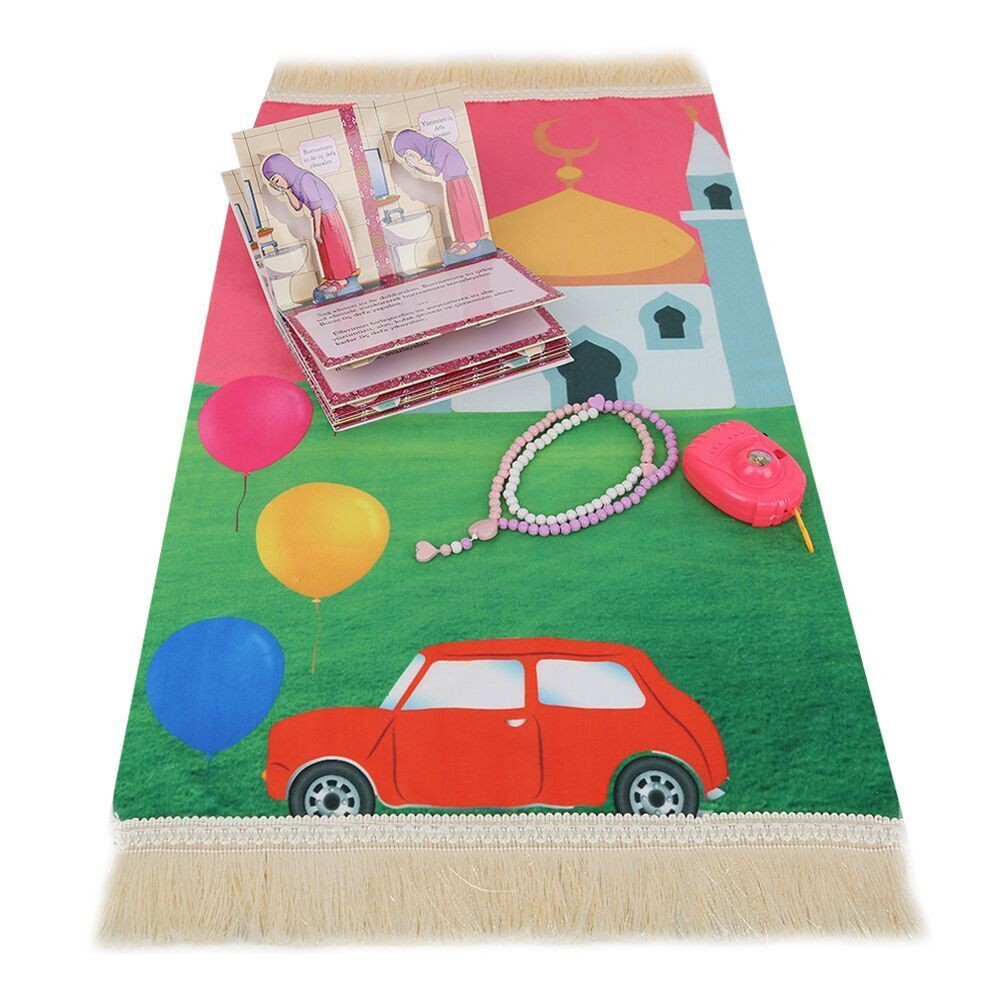 Kız Çocuk Abdest Ve Namaz İbadet Seti 30x16cm 110gr
