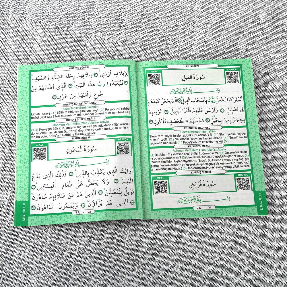 Hediyelik Yasin Kitabı 10 Adet Çanta Boy 80 Sayfa, 99'lu Kokulu Tesbih ve Tül Süslemeli Ekonomik Mevlid Paketi - Defne