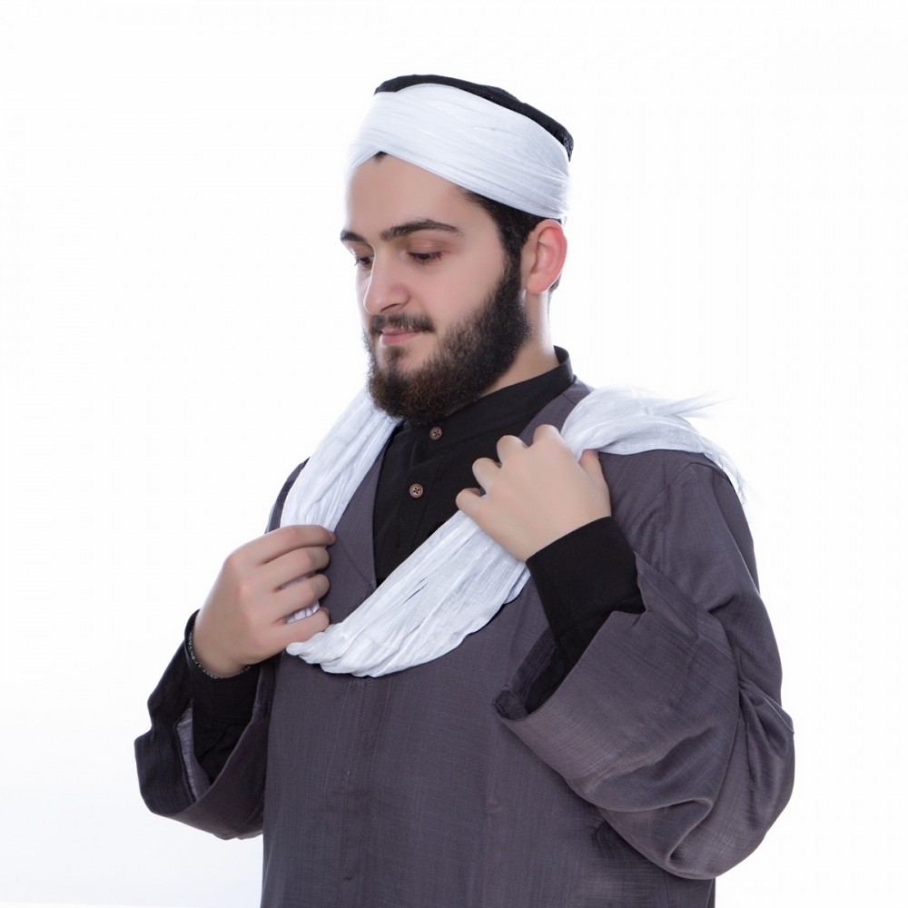 Sarık Kumaşı Beyaz % 100 Pamuk  (43 * 300 cm)