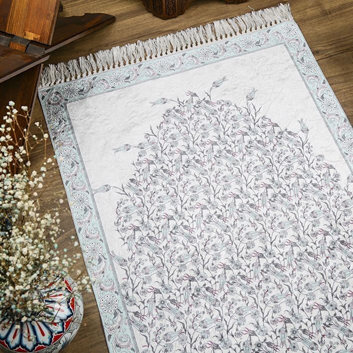 Damat Bohçası Seccadesi Çini Desen Turkuaz