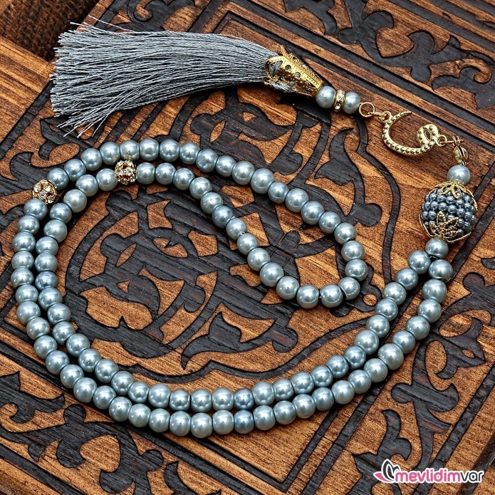 Hediyelik Şal, Yasin Kitabı, Çikolata, İnci Tesbihli Set-Gri