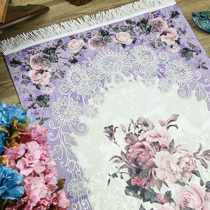 Lüks Hürrem Astarlı Seccade Mor 70 x 117 cm - 600gr