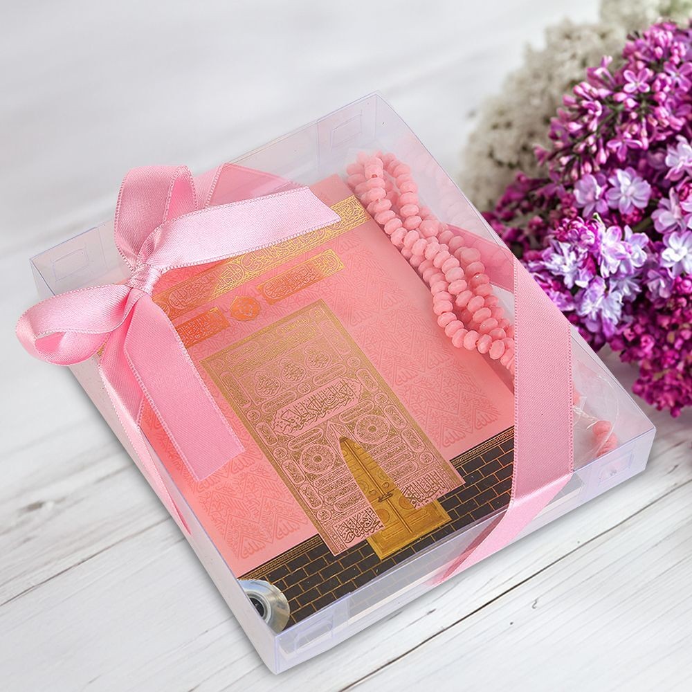 Ekonomik  Yasin Kitabı (12*16 cm, 90 gr 80 Sayfa)Tesbih,  İsme Özel Etiket Hediyeli-Pembe